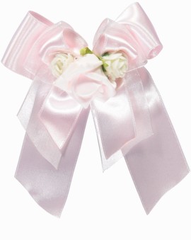 Piccola Speranza pink rosebud bow clip