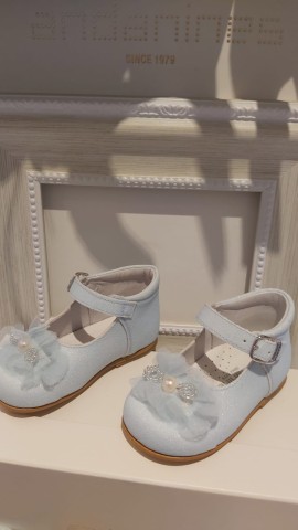 Andanines baby blue glitter tulle younger girl shoes