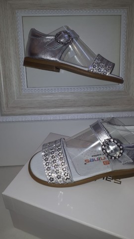 Andanines silver diamante sandals 