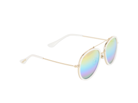 Angel's face gold rim rainbow sunglasses 