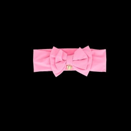 Angel's face pink bow stretch headband