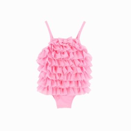 Angel's face pink ruffle baby swimsuit 