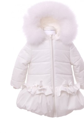 Bimbalo winter white bow coat