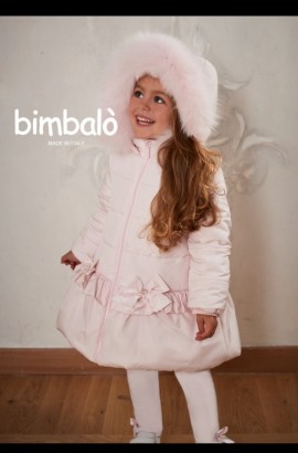Bimbalo pink bow coat