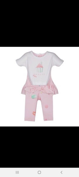 Lapin house cupcake tshirt with pink candy leggings 
