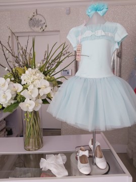 Lapin house mint tulle dress with bow