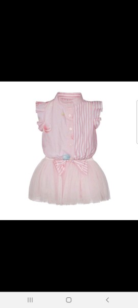 Lapin house pink tutu dress with striped candy blouse 