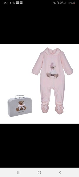 Lapin House Teddy Babygrow with Detachable Booties