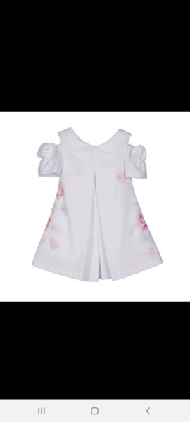 Lapin house white off the shoulder flower detailing dress 