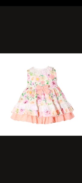 Miranda baby girls peach floral dress 