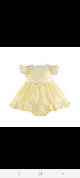 Miranda light yellow baby dress with pants
