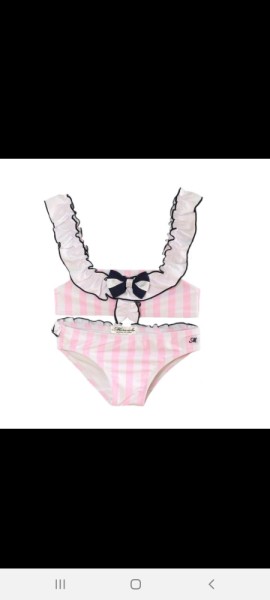 Miranda pink & white candy striped bikini