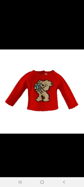 Miranda red Christmas teddy jumper 
