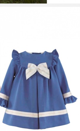 Miranda Royal blue baby dress with bow