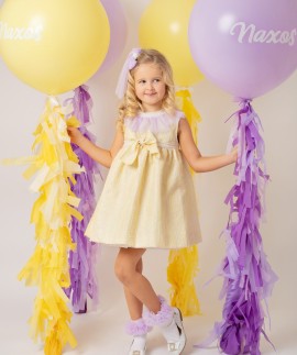 Naxos yellow & lilac dress