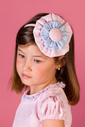 Petit Bebe Pink & Lilac Spotted Hairpiece