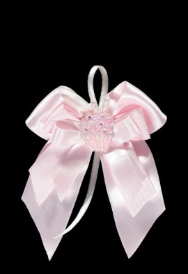 Piccola Speranza pink cupcake bow clip