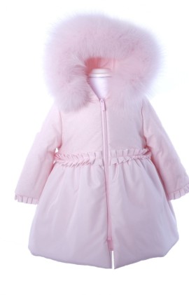 Pink bimbalo coat with sparkle detailing 