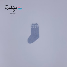 Rahigo boys blue checked trim knitted socks