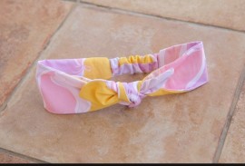 Rochy Lilac & Lemon Pucci inspired tie headband 