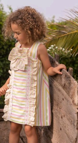 Rochy Multicolored Stripes straight dress 