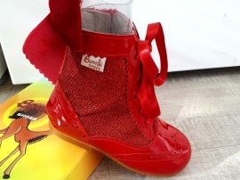 Spanish Glitter Boots with Bow at Back